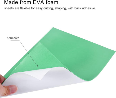 MECCANIXITY Colorful EVA Foam Sheets Self Adhesive 7.8 x 11.8 Inch 1.8mm Thickness for Crafts DIY, 1 Set...