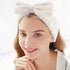 YISSION 2PCS Spa Headband with Bow No Slip Head Band for Face Wash Makeup Skincare Facial Headband Elastic Hair Band Microfiber Headbands for Wome...