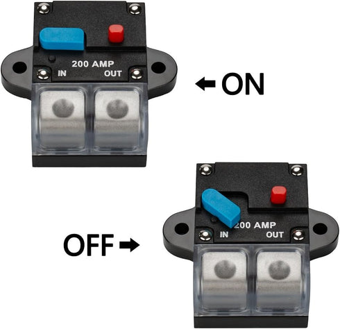 Jtron Circuit Breaker 150 AMP Car Audio Solar Energy Inline Circuit Breaker Fuse Inverter with Waterproof Cover for Motor Auto Car Marine Boat Bik...