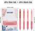 BAYTORY 8Pcs Retractable Erasable Gel Pens, 4 Blue & 4 Black Ink 0.5 mm Fine Point with Cute Eraser, Smooth Write Quick Dry School Office Note Tak...