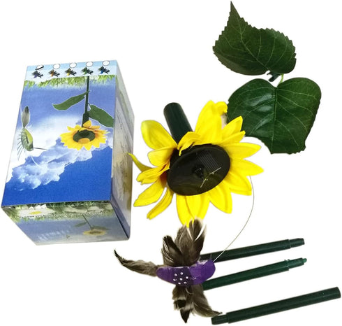 Hummingbird Flying Simulation for Garden Decoration, Window Decoration, Yards Decoration, Powered by Solar Panel (Sunflower)...