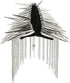 1 Pair Shoulder Epaulet Crystal Rhinestone Punk Rivet Tassels Shoulder Board Arm Badge Brooch Gifts - Silver...