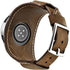 Compatible with Samsung Galaxy Watch 46mm/Galaxy Watch 3 45mm/Gear S3 Frontier/Classic Bands, 22mm Genuine Leather Cuff Bracelet Replacement Strap...