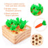 Wooden Educational Toys for 1 2 3 Year Old Boys Girls, Carrots Harvest Montessori Shape Size Matching Game for Fine Motor Skill Preschool Learning...