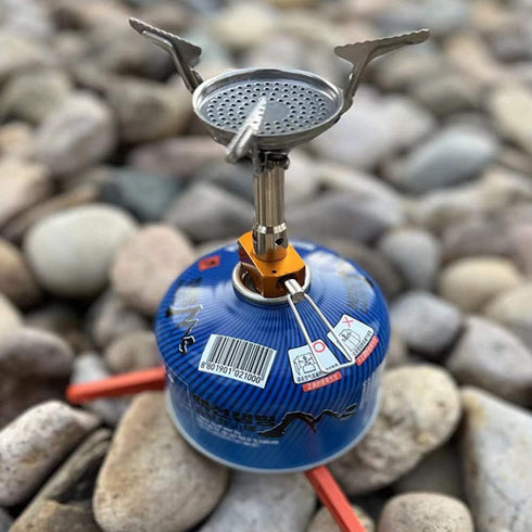 Mini Propane Camping Gas Stoves Wind Resistent Jet Burner Backpacking Stove Ultralight Foldable Outdoor Cooking Gear Idear for Trekking Hiking Mou...