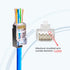 20PCS Cat6 Cat 6A Shielded Pass Through RJ45 Connectors, Premium Shielded RJ45 Pass Through Connector, Gold Plated RJ45 Modular Plugs for Solid or...