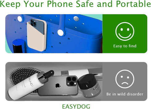 Phone Holder Compatible with Bogg Bag, Soft Silicone Bogg Bag Accessories Charms Baseball,Universal Bogg Accessories Fits for iPhone and Android P...
