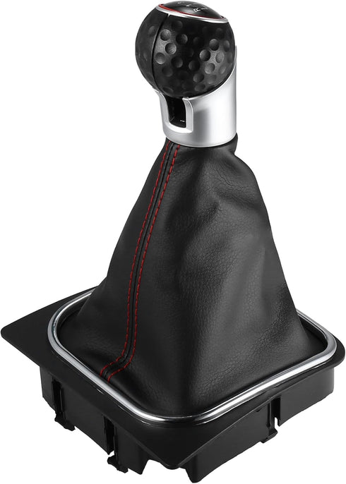 X AUTOHAUX Car 6 Speed Manual Gear Shift Knob for Volkswagen Jetta for VW GTI 2006-2014 for VW Golf Stick Shifter Knobs Cover Plastic Black...