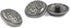 Bezelry 12 Pieces Southwestern Style Flower Pattern Domed Metal Shank Buttons. 22mm (7/8 inch) (Gray Silver)...