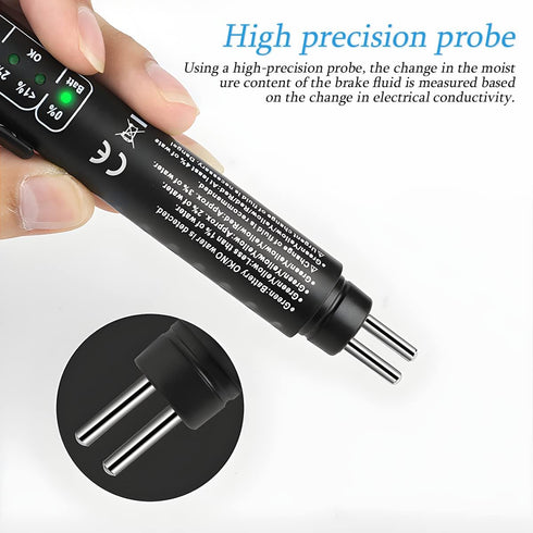 Brake Fluid Liquid Tester Pen, Auto Brake Diagnostic Testing Tool with 5 LED Indicators, Hydraulic Fluid Liquid Oil Moisture Analyzer, Car Accesso...