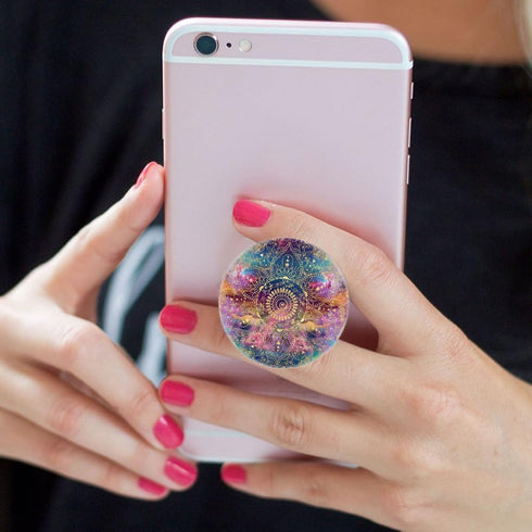 6 Pack Cellphone Phone Grip and Smartphones Stand, Collapsible Cell Phone Expanding Holder for Phone - Blue Purple Galaxy Nebula Flower, ZJ005...