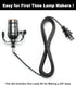 Lamp Rewire Kit, 12 Foot Matching Cord, 3 Way Socket and Essential Hardware, Table and Floor Lamps Socket Replacement, Rewire and Repair, DIY Ligh...