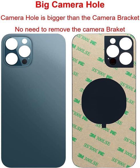 12 Pro Max Back Glass Replacement for iPhone 12pro Max Back Cover Glass 6.7 Inch with PreInstalled Tape Installation Instruction Repair Tools Scre...