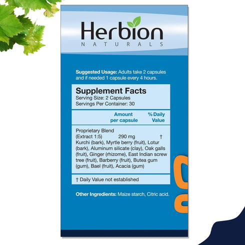 Herbion Naturals Gastro-intestinal Support Herbal Blend for Upset Stomach Relief, Gastrointestinal Health and Function, Occasional Acid Indigestio...