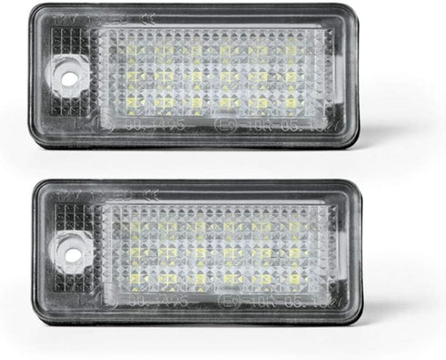 Gempro License Plate Lights LED Tag Lamps for Audi A3 S3 A4 S4 A6 S6 A8 S8 Q7 RS4 License Number Plate Lamps, 6000K Xenon White, 2 Packs...