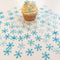 CHOCKACAKE 48pcs Christmas Wafer Edible White&Blue Snowflakes Cupcake & Cake Toppers Decoration for Winter Frozen Theme Party...