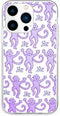 Phone Case Purple Roller Monkey Compatible with iPhone 13 Case Accessories Rabbit Print Shock Scratch 3D Waterproof Transparent...