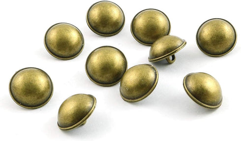 10pcs Bronze Mushroom Domed Buttons Antique Brass Dome Buttons Round Sewing Buttons with Shank, 15mm...