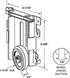 Prime-Line N 6790 1-7/16 In. Mirror Door Roller Assembly, Nylon Flat Roller, for Acme (Single Pack)...