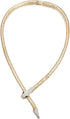 LUREME Flexible Bendable Snake Necklace, Adjustable Snake Collar Choker Necklace, Snake Waist Chain for Women (nl006311)...