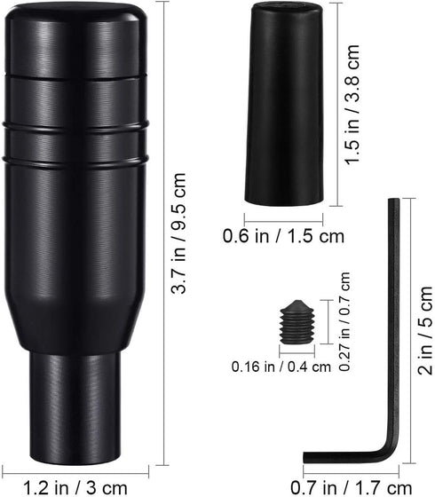 WINOMO Automatic Car Stick Shift Knob Cover Lever Universal Fit (Black, Random Color of Screws)...