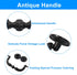 4 Pcs Antique Drop Drawer Pull Handles, 3.7 Inch Hole Center Swing Cabinet Dresser Handles, Vintage Hardware for Furniture, Dresser...