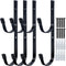 Pool Pole Hanger for Fence?4 Pack? Black Pool Equipment Hooks Heavy Duty Pool Tool Organizer for Telescopic Poles, Skimmers, Leaf Rakes,Pool Hose,...