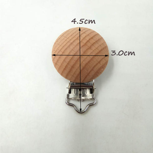 5pcs Beech Wood Pacifier Clips Holder Teething Grasping Suspender Clips Charm DIY Beading Pacifier Chain Accessory (3cm/5pcs)...
