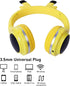 Kids Bluetooth Headphones, Colorful LED Lights Wireless Cartoon Headphones, Over Ear Headphones Built-in Mic for Children/School/iPad/Tablet/Airpl...