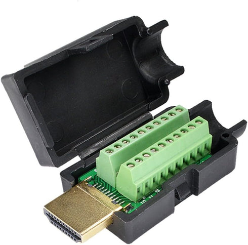 Oiyagai HDMI Solderless Male Quick Connector, Port Terminal Solderfree Breakout Connector Board with Case Accessories...