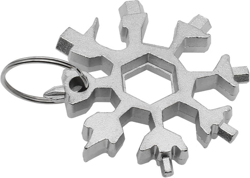 18 In 1 Multifunctional Stainless Steel Snowflake Wrench Tool for Bicycle/Bottle Opener/Outdoor Camping...