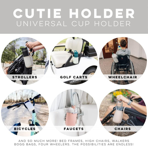 Ryan & Rose Cutie Holder Universal Stroller Cup Holder (Slate)...