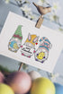 Easter Gnomes Clear Stamps for Card Making and Journaling, Cute Gnome Silicone Stamps Easter Words Banner Rubber Stamps for Scrapbooking DIY Cards...