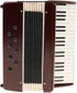 Dselvgvu Miniature Accordion with Case Mini Musical Instrument Replica Collectible Miniature Dollhouse Model Home Decoration (Red, 4.06"x3.53"x1.5...