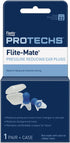 Flents Reusable Ear Plugs, Ideal for Flying And Mountain Driving, Reduces Pressure And Background Noise, 1 Pair With Travel Size Case, Easy Use Wi...