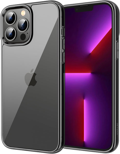 JETech Case for iPhone 13 Pro Max 6.7-Inch, Non-Yellowing Shockproof Phone Bumper Cover, Anti-Scratch Clear Back (Black)...