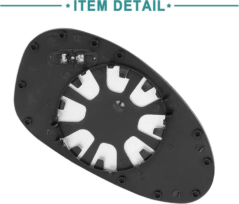 ACROPIX Car Rearview Mirror Driver Left Side Heated Mirror Glass Replacement Fit for BMW 328xi with Backing Plate Heated - Pack of 1 Blue Glass...