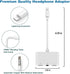 3 in 1 Lightning to 3.5mm Jack Headphone Adapter Earphone Jack Audio and Charging Adapter Headphone Splitter Compatible for iPhone 13 12 11 SE XS ...