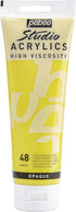 Pebeo Studio Acrylics High Viscosity, Fine Acrylic, 250 ml - Primary Yellow (169-048), 8.45 Fl Oz (Pack of 1)...