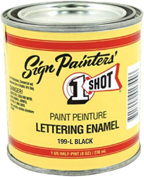 1-Shot 199-L Lettering Black 8 Oz...