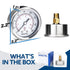 0-160 Psi Pressure Gauge, 2" Dial, 1/4 NPT Back Mount, Waterproof, Stainless Steel Case, for Pneumatic Regulator Air Compressor RV Regulator Water...