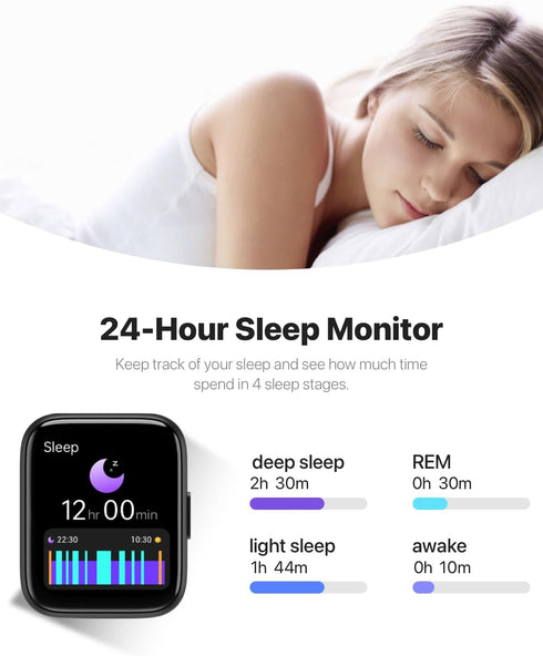 Smart Watch for Men Women - Answer/Make Calls/Quick Reply/AI Voice Assistant, 1.83" for Android iPhone Samsung Compatible IP68 Smartwatch Blood Ox...