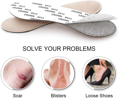 Dr. Foot's Heel Grips Liner Insert for Shoes Too Big, Shoe Inserts Liners for Loose Shoes, Preventing Heel Slipping, Rubbing, Non-Slip (Beige)...