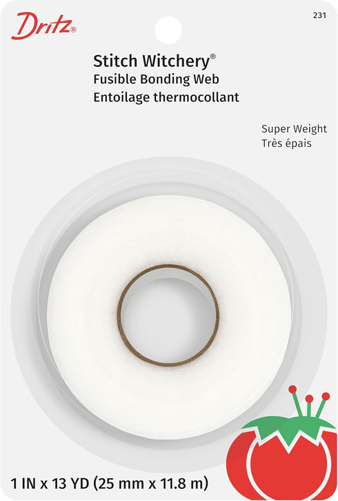 Dritz 231 Stitch Witchery, Super Weight, 1-Inch X 13-Yards, White...
