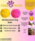 Feed N' Fetch Interactive Treat Ball - Dog Feeder Ball, Teeth Cleaner - 2 Pack Multipurpose Dog Treat Dispenser Toy - Food Puzzle Ball for All Dog...