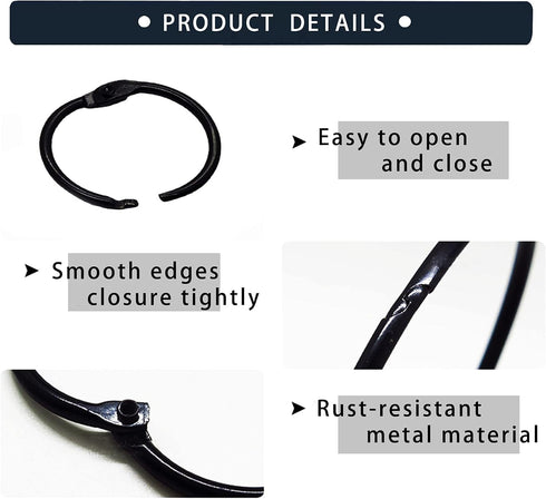 36pcs Shower Curtain Rings, Rust-Resistant Metal Round Shower Hooks for Bathroom Rod Curtains, Changing Room, Windows, Home Decoration, Movable Cl...