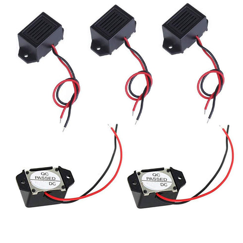 5PCS Mini Buzzers with Leads - 12V 400Hz Morse Code Mechanical Electronic Components...
