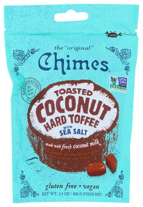 Toasted Coconut Hard Toffee Candies (2 pack)- (2) Chimes 3.5oz Bags - Gluten Free, Vegan, Made with Real Coconut Milk - Satisfy your sweet tooth w...