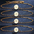 Gold 26 Initial Bracelet For Women Letter Initial Adjustable Chain Round Bracelet For Teen Girls (D)...