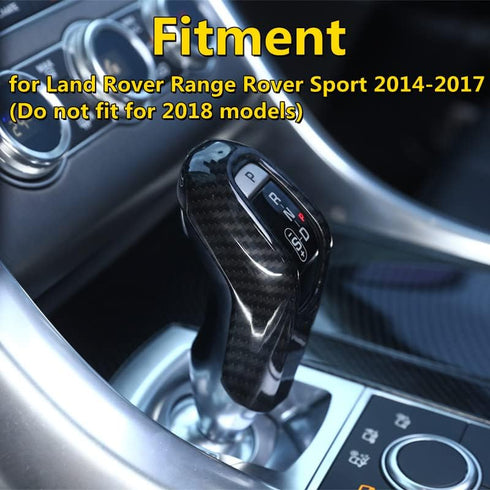 Qiilu Shift Gear Cover, Carbon Fiber Car Gear Shift Knob Trim Sticker Protector for Range Sport 2014-2017...